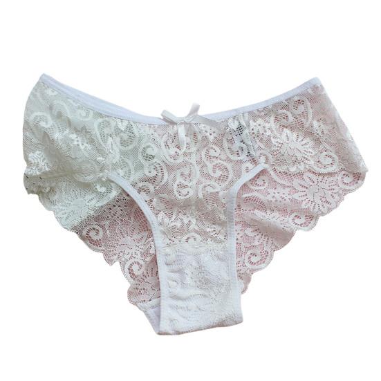 Женские трусики с низкой талией, ажурные, кружевные, с хорошей воздухопроницаемостью, однотонные, тонкие