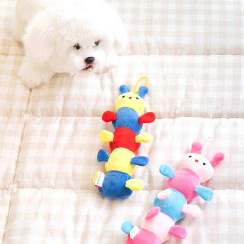 [Питомец] Игрушка-пищалка «Гусеница»