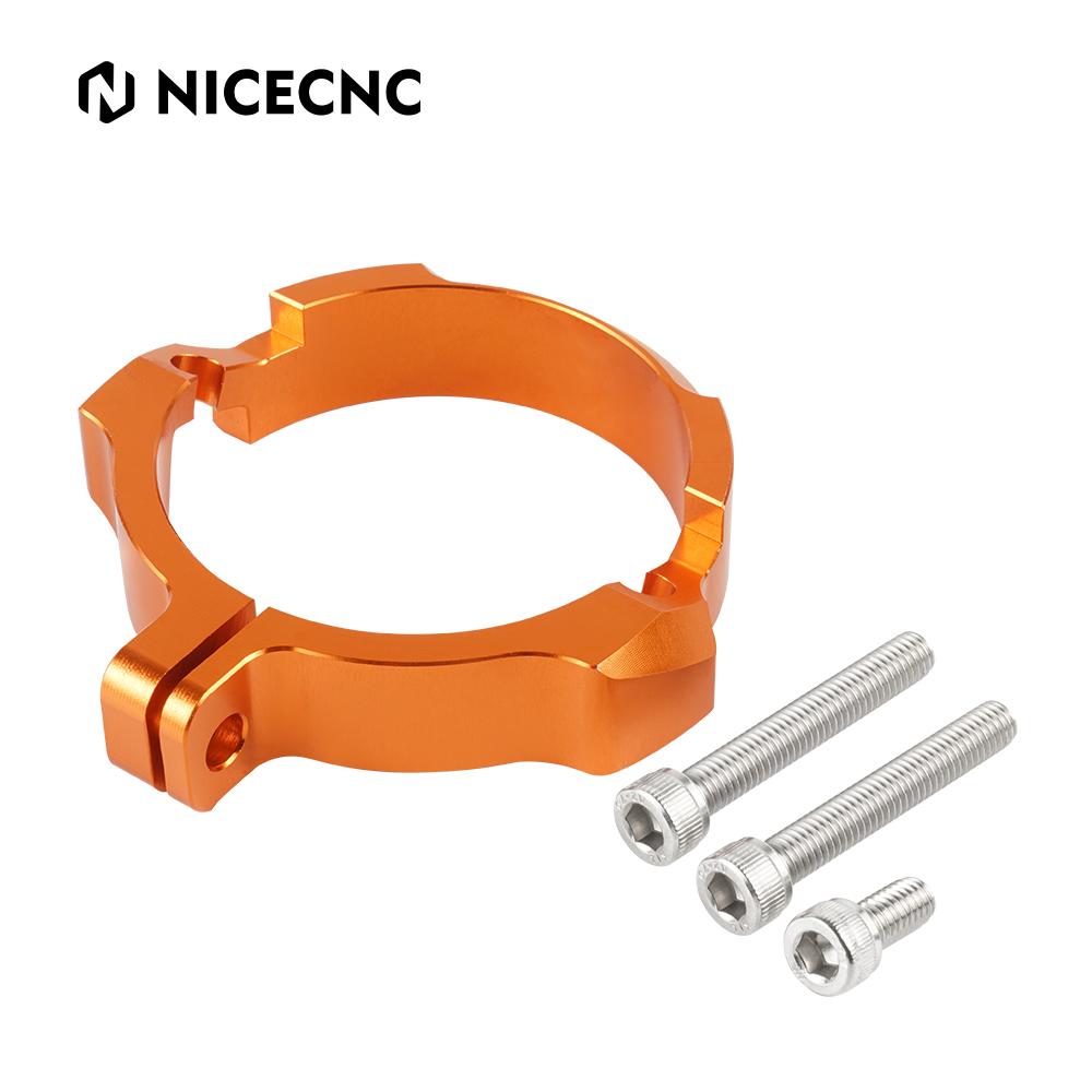 NICECNC For KTM EXC 300 250 300 XCW EXC TPI 2023 XC SX XCW Six Days TPI 2017-2022 Exhaust Tip Muffler Pipe Clamp Flange Guard