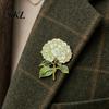 Hydrangea Flower Brooch Pin, Enamel Shape Lapel Polished Edges Backpack Oil Drip Decorative Badge for Coat Collars Scarves Canvas Bags Alloy