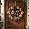 Настенное искусство Наборы для рукоделия DIY Гирлянда из лоскутков Набор для творчества, Ретро цветочный набор тканей с колокольчиками Праздничный венок-приветствие Набор для рукоделия и Симуляция