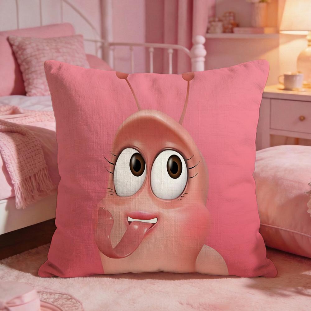 LLarvaS Cute Cartoon Cushion Cover Premium Comfort Reversible Pillow Cove Two In One Design For Any Room  Car Interior