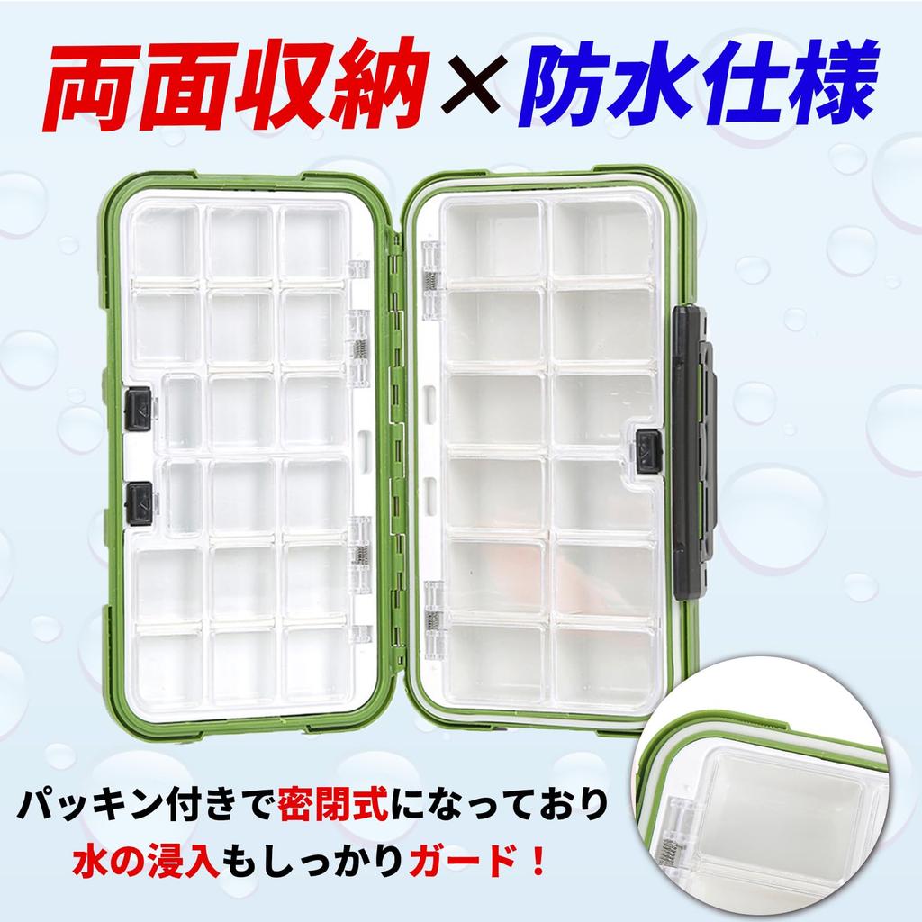 Karim Tackle Большой металлический набор снастей 2 из 2 Кейс для приманок/червей, Двусторонняя коробка, Маленький, Вместимость, Хранение джигов/луфаря, Водонепроницаемый, Переворачиваемый, Минноу,