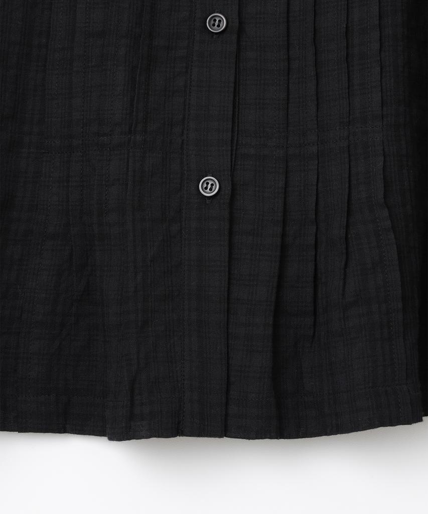 MILLO WOMEN Tuck Pleated Puff Blouse [Black]