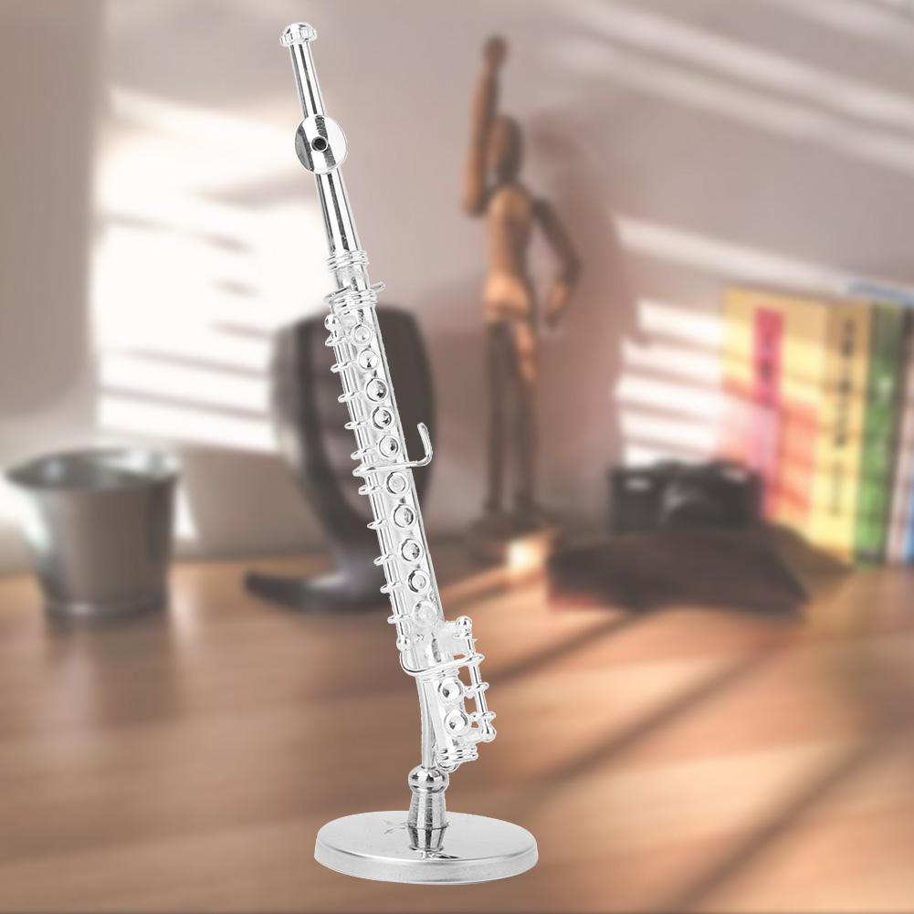 11cm Mini Copper Flute Model Musical Instrument Model Musical Gifts Home Decor Ornaments