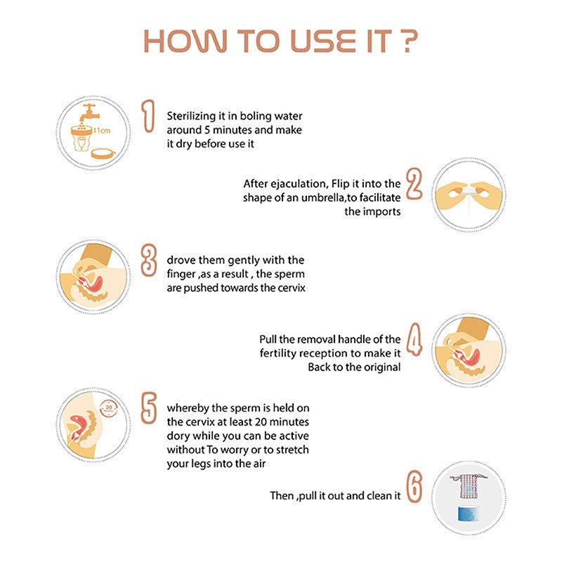 Female Fertility Device Flexible Medical Silicone Perm Collector Pregnancy