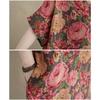 DIMANAF Women 2025 Plus Size Summer Casual Dress Cotton Linen Vintage Loose Basic Long Dress Floral New