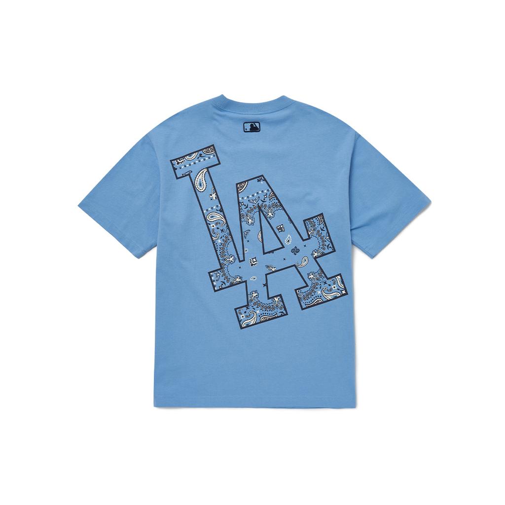New MLB T Shirt Unisex Light Blue Korean Style 3ATSI0124-07BLL