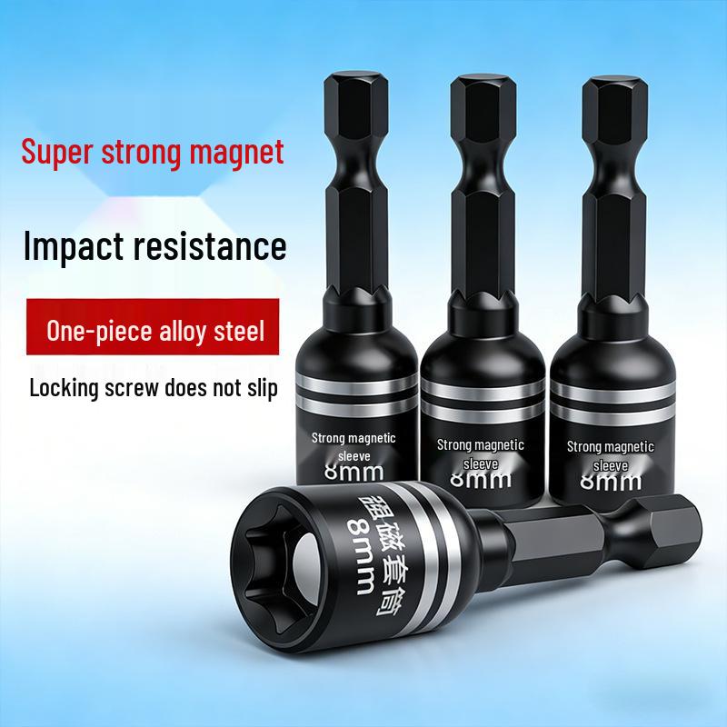 Magnetic Self-Drilling Screw Set with Socket and Drill Bit for Color Steel Tiles