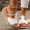Open Toe Women's Wedge Heels Slippers Sandals Summer Fashion Breathable Comfortable Sandals Woman Shoes Buckle Female Footwear