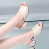 Sandals Women's 2025 Summer Comfortable Non-slip High Heel Slippers Open Toe Ladies Sandal Women Footwear High Heel Chunky Heels