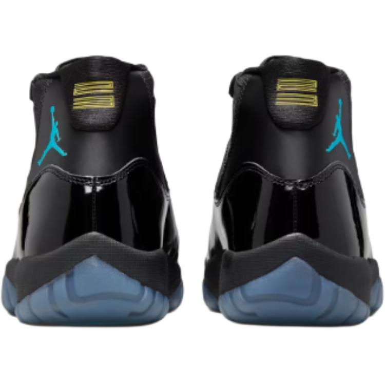 Jordan Детские баскетбольные кроссовки Air Jordan 11 Retro High top Черно-синие для детей 3-7 лет 378039-047