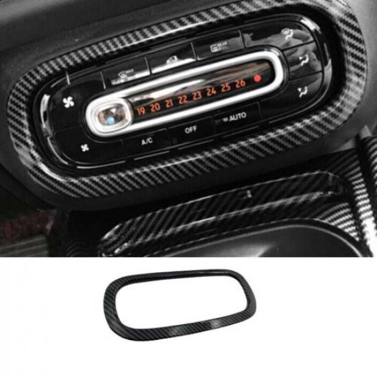 Carbon Fiber AC Switch Panel ABS Central Console For Benz Smart Fortwo 15-20