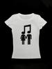 Musical Note T-Shirt Creative Musical Note T-Shirt for - White Short Sleeve - Trendy Brand - Designe