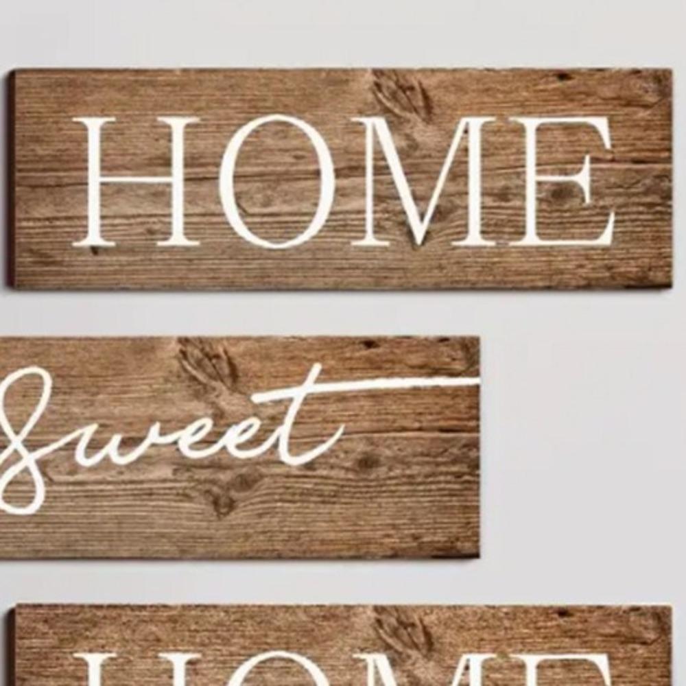 The Feeling of Returning Home Letters Sign Rustic Style English Letter Hanging Board Wedding