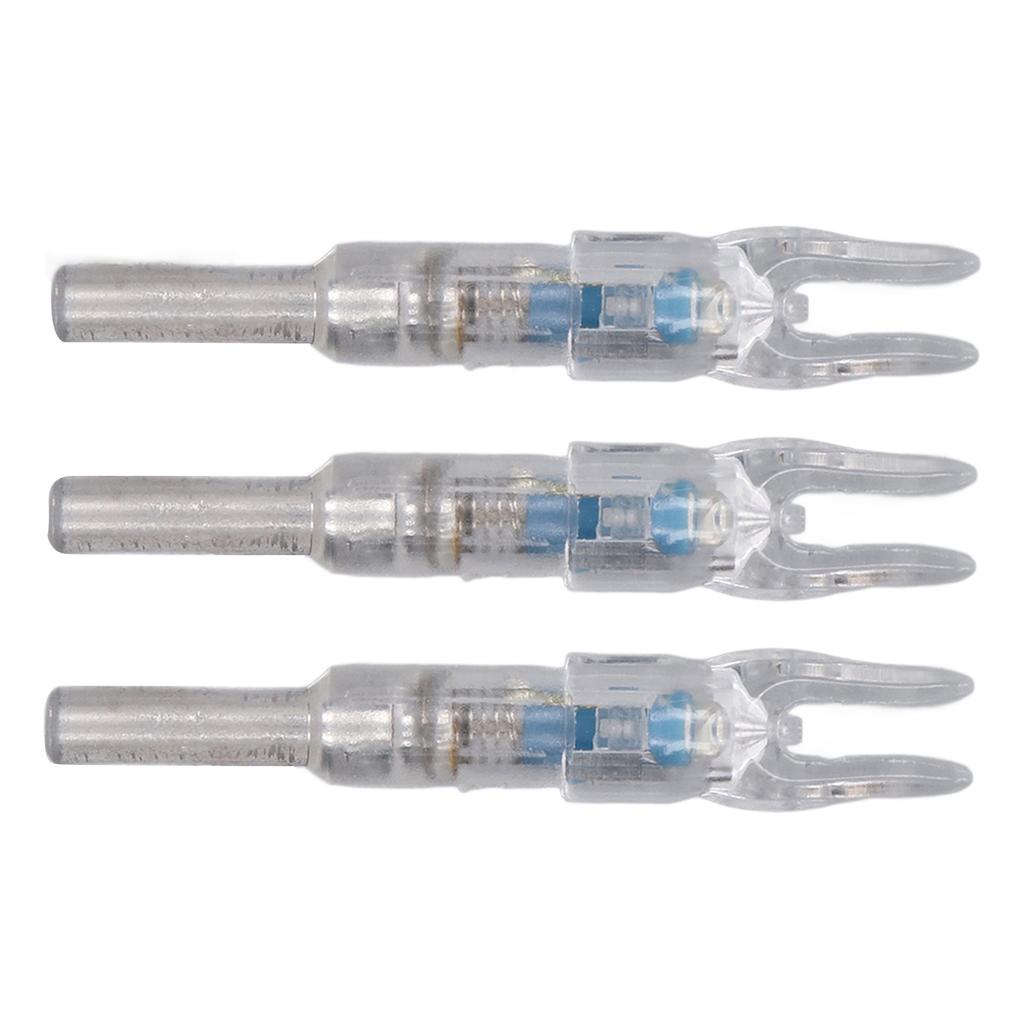 3PCS Lighted Nocks for Arrows Automatic Lighting 6.2mm Internal Diameter Archery Shaft Luminous Arrow Tail for Outdoor