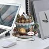 Рождественские таблички на стол 2D Цветные рождественские знаки Акриловое украшение с узором замка Настольное украшение для гостиной Рабочего места