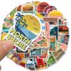 50PCS Outdoor Travel Stickers City Landscape No-Duplicate Stickers Waterproof Vinyl Stamp Stickers for Suitcase Laptop