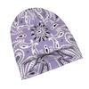 Purple Bandana Drawstring Modern Adult Beanie Designed To with Laid-Back Street Style Or Elevate Easy Outfits with Understated Edge