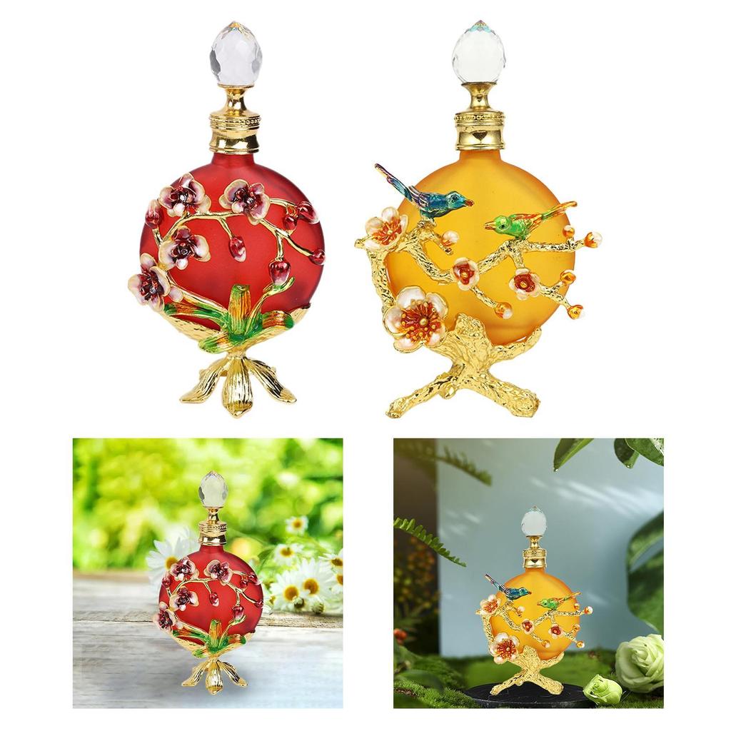 Пустой многоразовый флакон духов, подарок для девушки, женщины, необычный антикварный флакон для эфирного масла с цветочным узором, контейнер для аромата