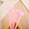 10pcs Cartoon Kawaii Stationery Black Ink Writing Pen Comfortable Love Heart Neutral Pen  Gift