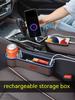 For Subaru STI Outback Brz Wrx Xv Ascent Forester Impreza Legacy Car Sewn Seat Gap Crevice Slot Storage Box light USB Charging WP1