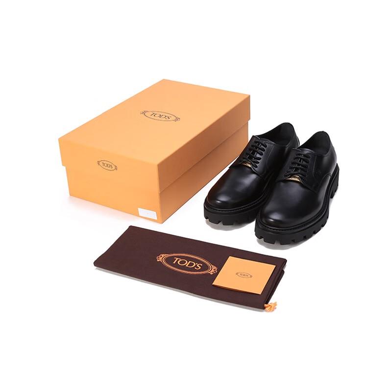 TOD'S Мужские черные кожаные оксфорды на шнуровке на платформе
