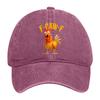 Cap Mens Womens Embroidered Distressed Adjustable Sun Hat Cotton Funny Hats