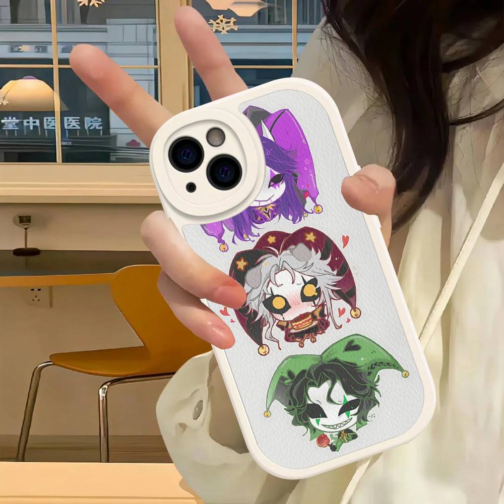 Чехол для телефона Freak Circus Pierrot для iPhone 16 15 14 13 12 11 Pro Max Plus Мягкая кожаная крышка