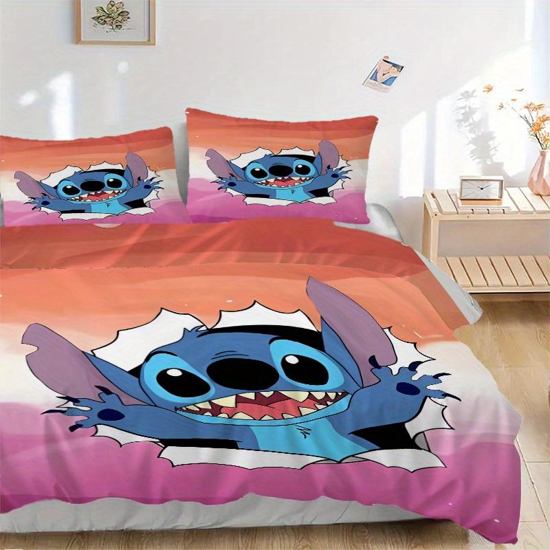 3pcs Stitch Bedding Set, 1 Soft Quilt Cover + 2 Pillowcases, Machine Washable, Suitable for All Seasons, Perfect Gift for Family and Friends