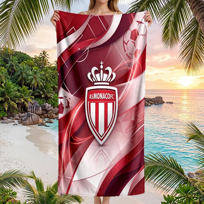 Пляжное полотенце Monaco FC с принтом, быстросохнущее, из микрофибры, впитывающее, портативное, для путешествий, для плавания