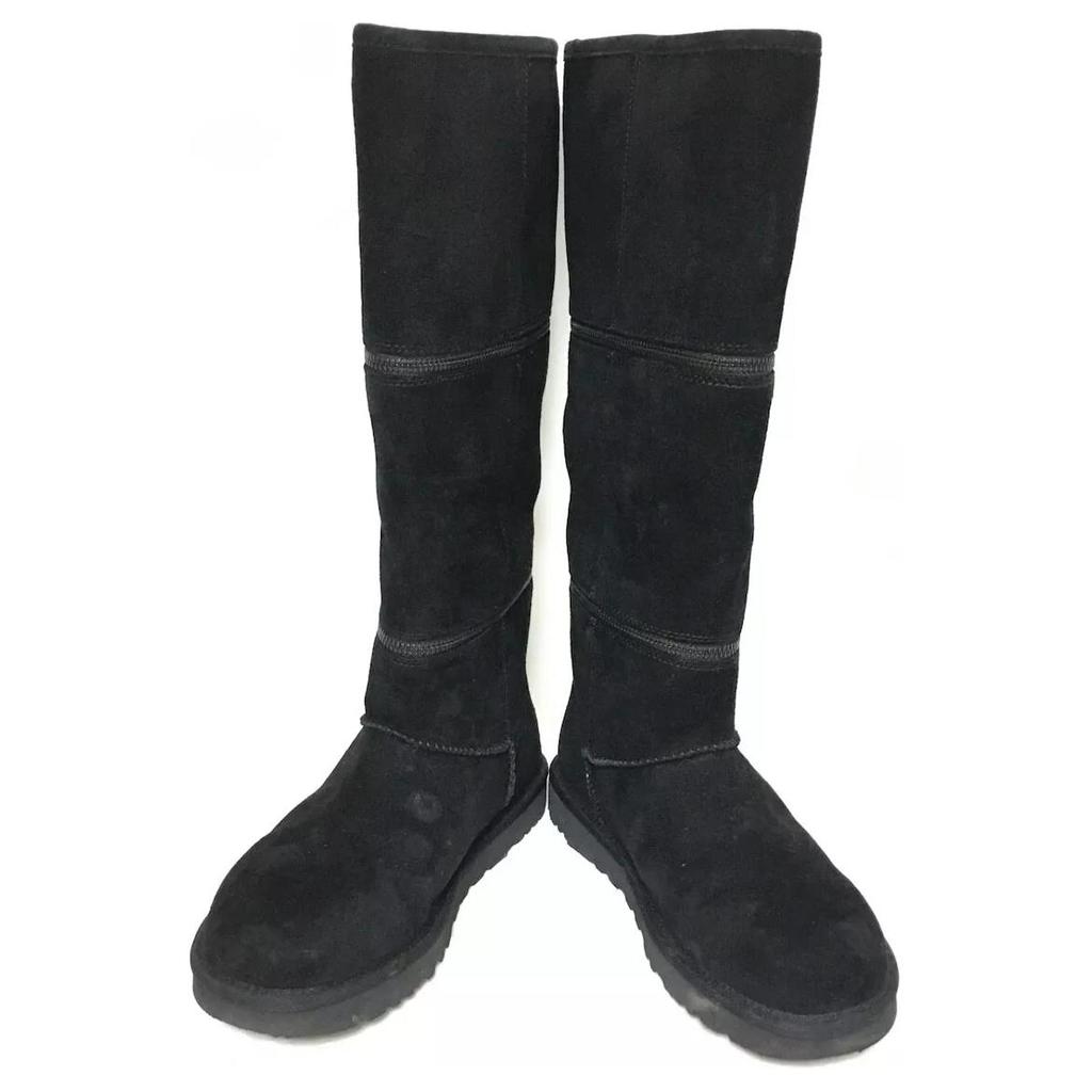 UGG Classic Ultra Tall Warm Fashion Zipper Snow Boots Women Boots Black 1134631-BLK