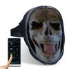 Bluetooth Управление через Приложение Игровые Умные Карнавальные Рождественские RGB Светодиодные Меняющие Цвет Светящиеся Маски для Лица Дисплей Светодиодная Светящаяся Маска Программируемая DIY