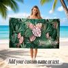 Nature Library Travel Theme Soft Beach Towel Personalized Custom Name Text Towel Portable for Beach Pool Travel