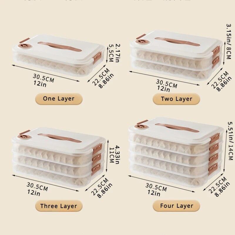 Freezing Storage Box Refrigerator Frozen Dumpling Multi-layer Wonton Box Household Dumpling Quick Freezing Fresh-keeping Box