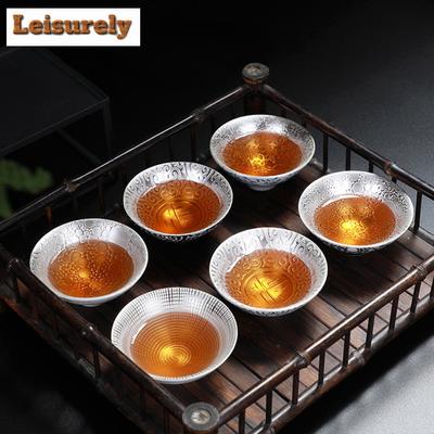 Высококачественные посеребренные керамические чайные кружки для чашек японская чашка Те кружка Цзиндэчжэнь чайная чашка набор чашек чаша пуэр китайский