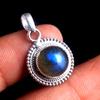 Натуральный ларимар, лабрадор, лунный камень, подвеска ручной работы из стерлингового серебра 925 пробы, женские ювелирные изделия