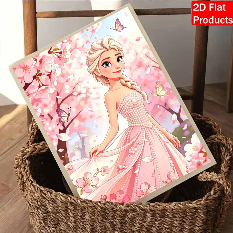 Disney DIY Жемчужная живопись Замороженная Эльза Домашнее настенное украшение Жемчужные драгоценные камни Живописные картины Поделки Домашнее украшение