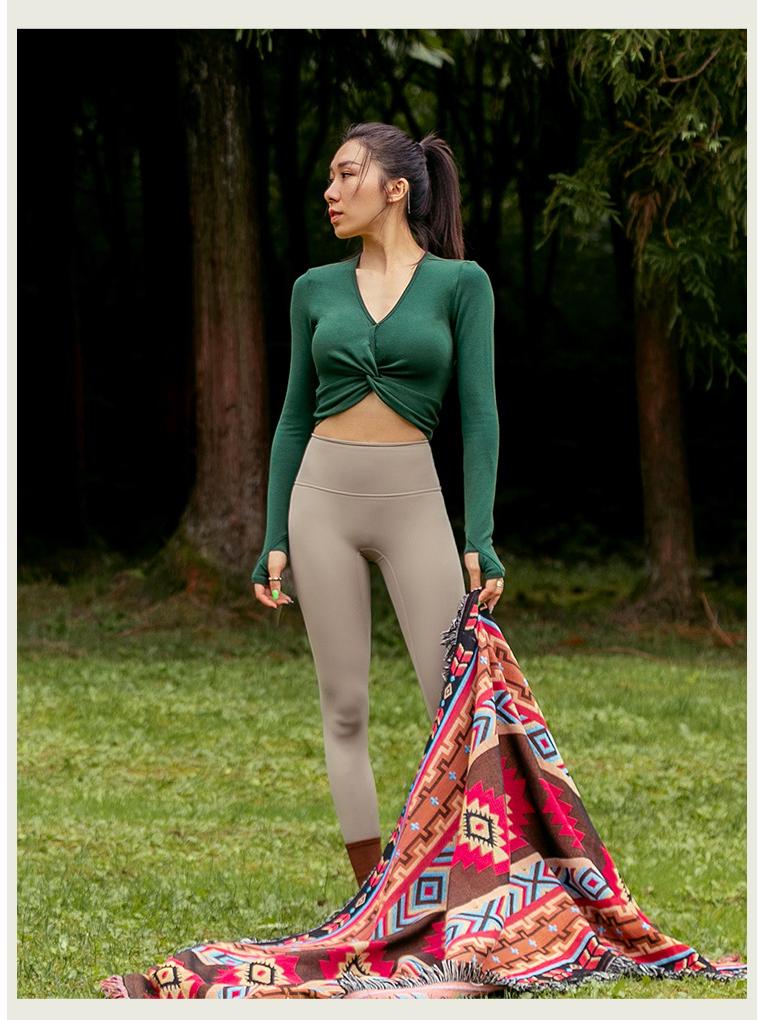 Осенне-зимний женский топ с длинными рукавами для йоги - блузка для похудения, пилатеса, фитнеса и бега