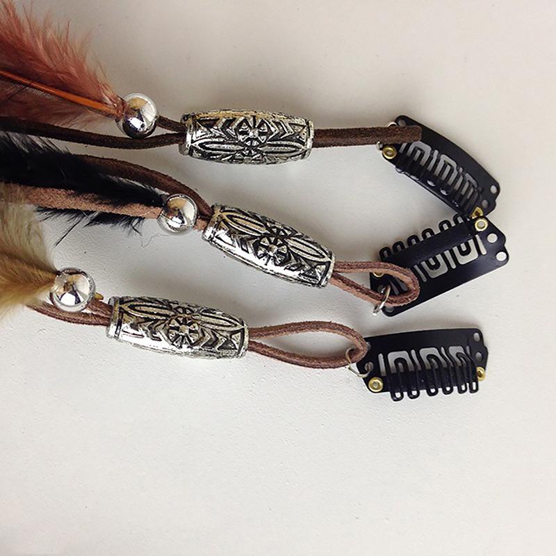 Заколка для волос с перьями, кожаная натуральная заколка для волос с перьями, головной убор в стиле ретро, аксессуар для волос с перьями, индийская заколка для волос с курицей в этническом стиле