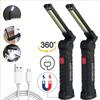 Dimmable COB LED Work Light USB Rechargeable Inspection Lamp with Magnetic Hook LED Flashlight  BBQ