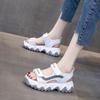 Women's Sports Sandals Summer Women's Fashionable Wave Platform Beach Shoes Muffin Student Sandals