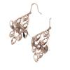 Purple Gold Fringed Long Earrings Temperament Rose Gold Plated Exaggerated Shiny Rhombus Earrings Jewelry