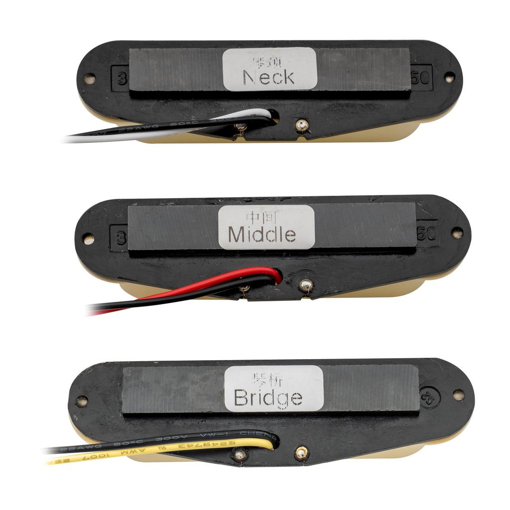 Wilkinson High Output Ceramic Guitar Single for Stratocaster Electric Cream of Pickups, Pickup, Guitars, (Set 3)