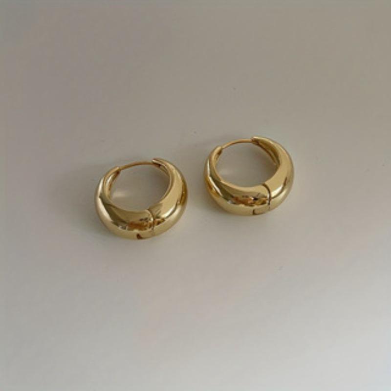 Новые темпераментные глянцевые металлические серьги U-образной формы геометрические овальные серьги, ретро, женские серьги аксессуары