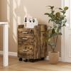 3 Drawer Filing Cabinet With Lock Rolling File Cabinet With Edged Top For Letter A4 Size Hanging File Folders