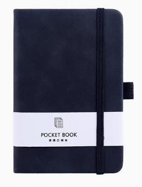 High Quality Custom A5/A6/A7 Notebook New Arrival Office Journal PU Leather Hardcover with Elastic Band Pocket Diary