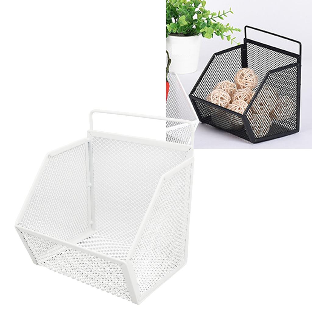 Подвесная проволочная корзина 13,2x10x15 см Клейкая металлическая маленькая проволочная корзина для хранения для кухни, ванной комнаты, спальни