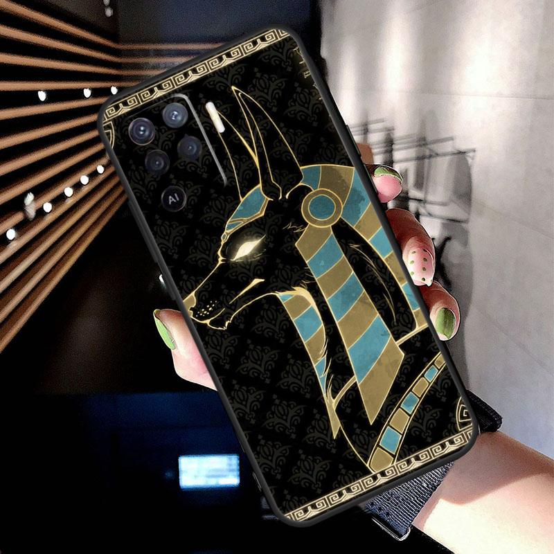 Египет Нефертити Анубис Анх Чехол Для Oppo A78 A98 A18 A38 A58 A60 A80 A40 A77 A57 A17 A74 A54 A94 A96 A76 A16 A15 A5 Pro