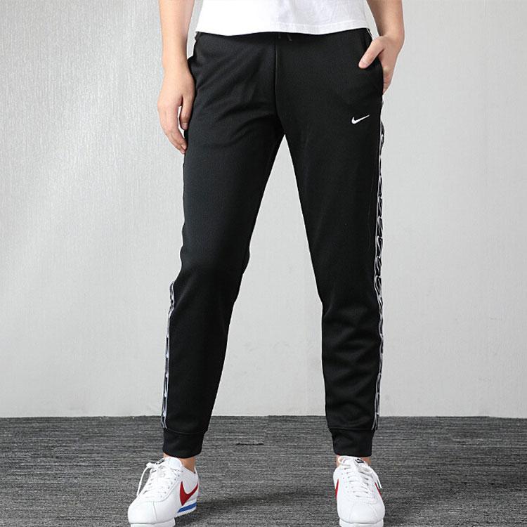 Nike Спортивные длинные брюки с логотипом сбоку, женские плавки, черные CJ6326-010